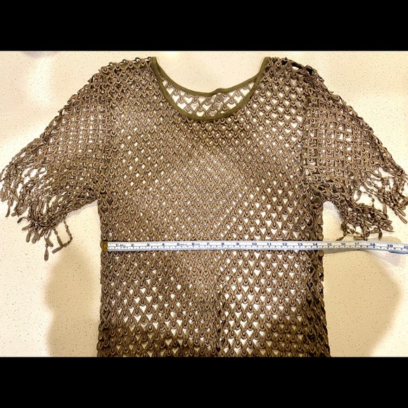 Handmade short sleeve over shirt, size Medium, colour Beige/Tan - Picture 4 of 4